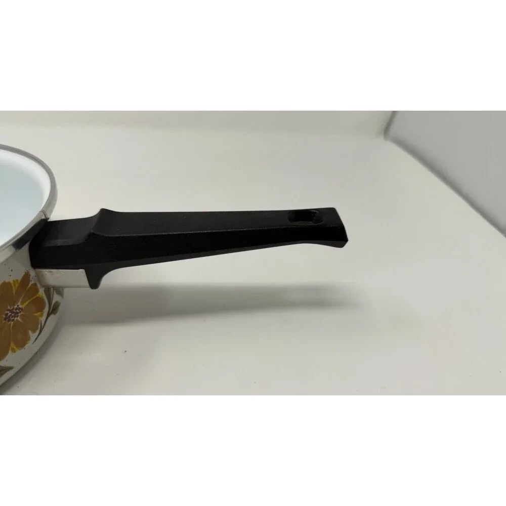 JMP Capri Enamelware Sauce Pot With Handle Pot - NO Lid Retro Floral